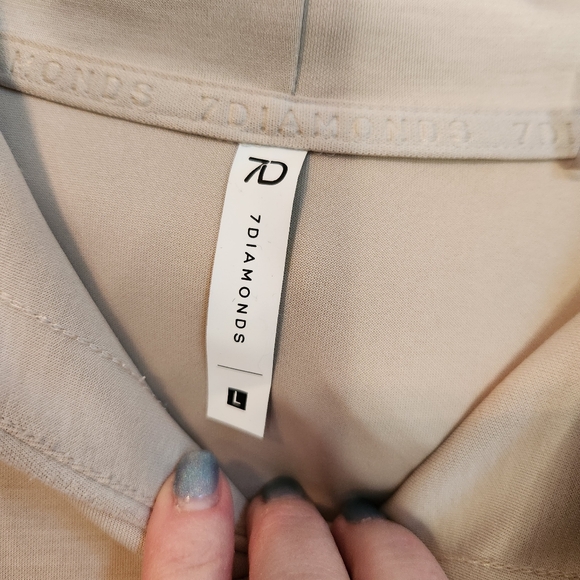 7 Diamonds Rev Beige Men's Hoodie Sweatshirt, Size L - Picture 4 of 7